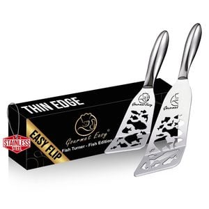Gourmet Easy Fish Spatula Set Stainless Steel Ultra Thin Flexible Turner