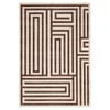 Loopsie-400cm X 300cm-manale Brown Geometric Washable Rug