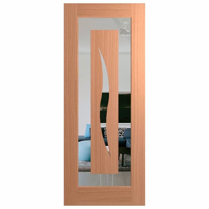 Hume 2340 x 820 x 40mm Illusion SPM External Door XIL6 - Clear