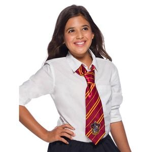 Harry Potter Unisex Kids Gryffindor Stripes Necktie Halloween Costume Accessory
