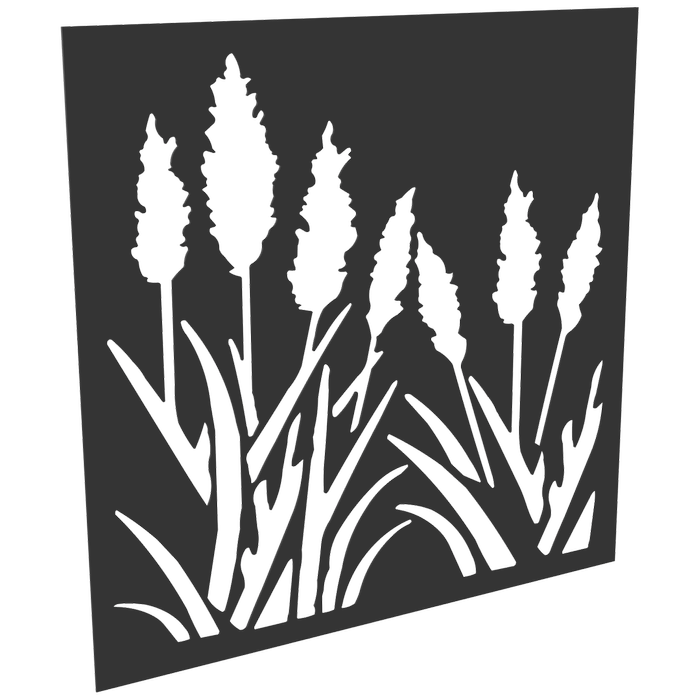 ProtectorAl 300 - 1200 x 300 - 1200mm Dark Charcoal / Gloss White Bullrush Unframed Composite Deco Panel
