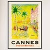 Galrie Cannes Vintage Travel Poster: Explore the Glamour of French Riviera Art Print, Black Frame, 70 x 100cm (28 x 40inch)