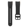 Sport Silicone Watch Band Wave Strap 20mm - For Samsung Galaxy Watch 4 5 6 7 (Black)