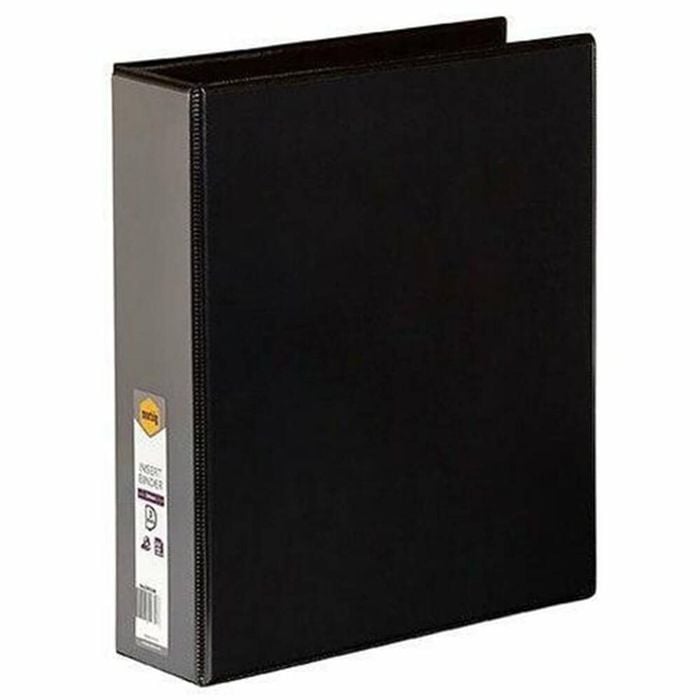 Marbig 3 D-ring Clearview Insert Binder 50mm (A4) (Black)