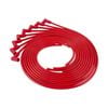 Red Ignition Leads, 8.5mm, Universal, Right Angle/90° Plug Boots, Kevlar Core, Fiberglass Braid, Silicone Sleeve