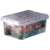 Araven Food Storage Box With Lid Translucent Plastic Stackable 9l 380x265x155mm Commercial Kitchen Organization