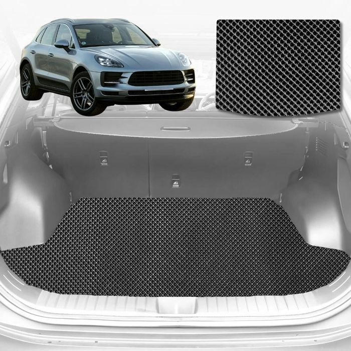 6D Diamond Car Boot Mat for Porsche Macan 95B2014-Current-Cargo Mat-Black-Outback GT