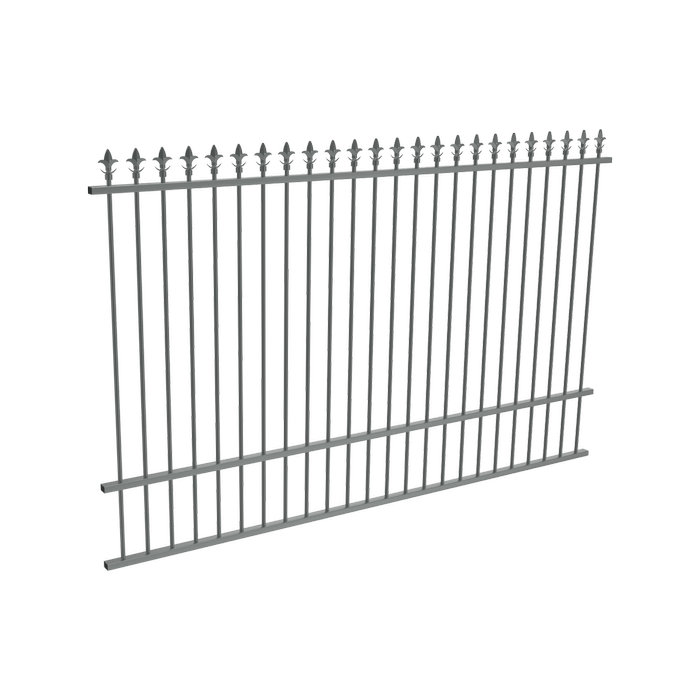 ProtectorAl 2400 x 1500mm Monument Aluminium Spear Top Pool Fence Panel With Mid Rail