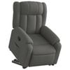 vidaXL Stand up Massage Recliner Chair Armchair Single Sofa Dark Grey Fabric