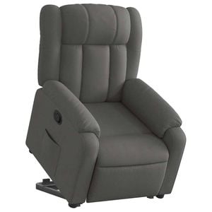 vidaXL Stand up Massage Recliner Chair Armchair Single Sofa Dark Grey Fabric