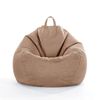Catzon Bean Bag Chair Cover (No Filler) Linen Washable-Brown(L)
