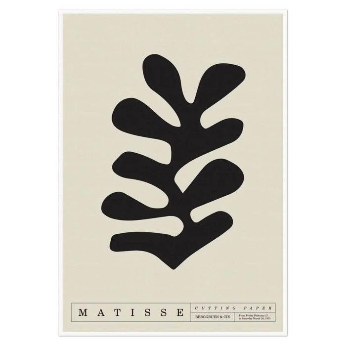 Galrie Henri Matisse Bold Black Cutout Art Print Modern Minimalist Decor, Poster Only, A0 84 x 119cm (33 X 47inch)