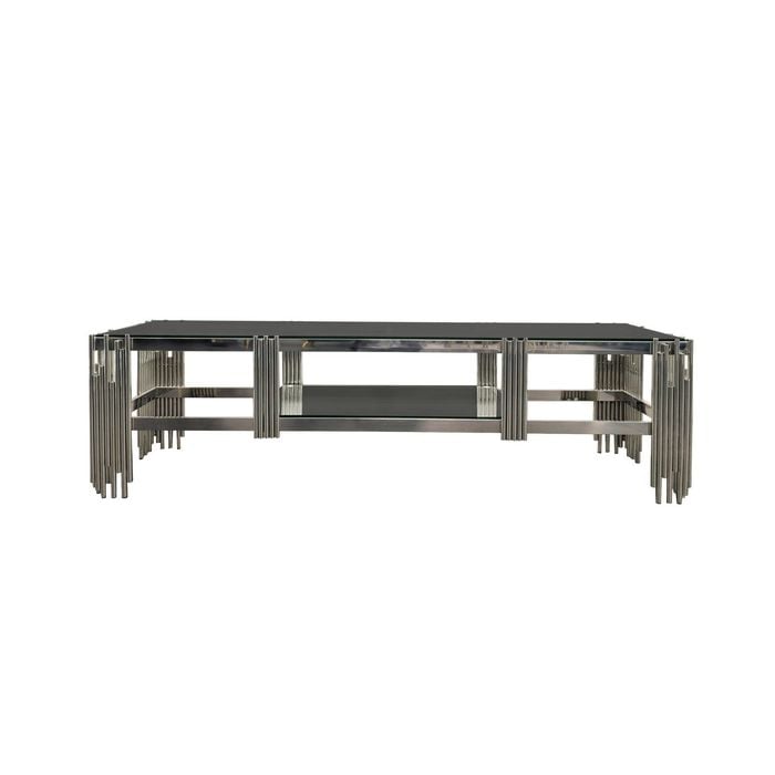 Elegant Collections Silver Black Chelsea TV Unit
