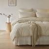 Gioia Casa Yarn-Dyed Vintage Washed Cotton Quilt Cover Set - Oatmeal, Single