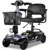 EQUIPMED FreeLite+ Mid-Sized Foldable Electric Mobility Scooter, Lithium Battery, Long Range and Easy Charging, Grey