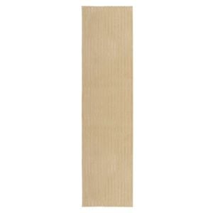Loopsie-300cm X 80cm-hirafu Brown Striped Washable Runner Rug