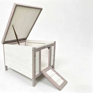 YES4PETS White Small Chicken Coop Rabbit Hutch Ferret Cage Guinea Pig Dog Cat Nesting Box