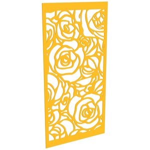 ProtectorAl 300-1200w x 1201-2400h Dark Yellow/Gloss White Roses Unframed Composite Deco Panel