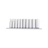 Kincrome 10 Piece 1/2" Drive Metric Mirror Polish Deep Socket Rail