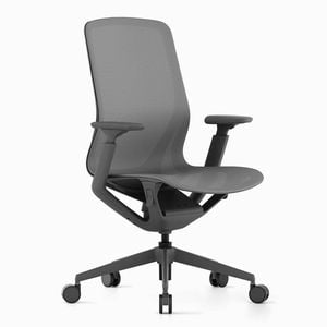 Desky Echo Modern Office Chair - Dark Grey / Adjustable