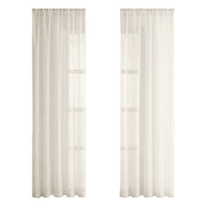 Mollers 140 x 223cm White Clonard Single Sheer Rod Pocket Curtain