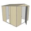 Build-a-Shed 2.3 x 2.3 x 2.3m Single Hinge and Single Sliding Door Shed - Cream