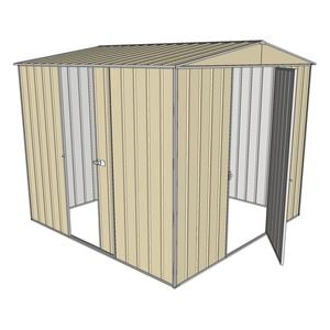 Build-a-Shed 2.3 x 2.3 x 2.3m Single Hinge and Single Sliding Door Shed - Cream