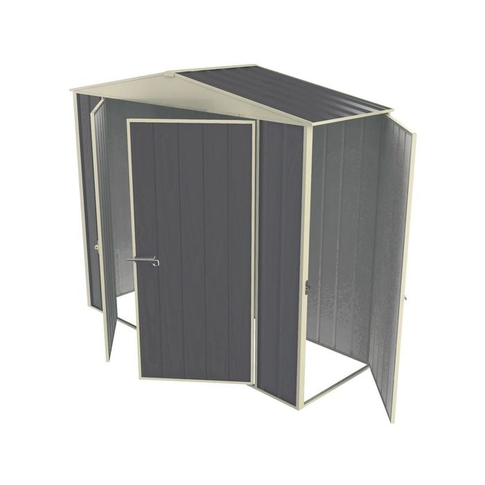 Build-a-Shed 2.3 x 0.8 x 2.3m Gable Single Hinged Side Door Shed - Grey