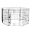 4paws 8 Panel Playpen Exercise Fence Enclosure Black 24"