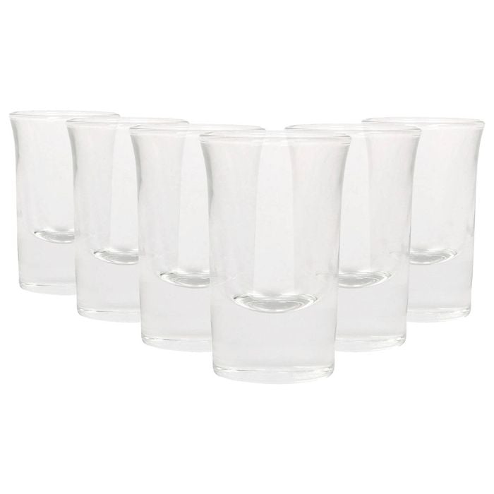 Tall Shot Glasses - 25ml - Clear - Pack of 6