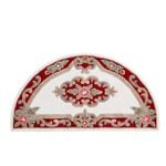 Traditional Handmade Wool Rug-Avolon-Ivory/Red-67X127cm