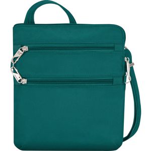 Travelon Classic Anti-Theft Slim Double Zip Crossbody Bag in Spruce