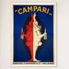 Galrie Davide Campari Clowns Vintage Art Nouveau Poster - Red and White Design Artwork, Wood Frame, A3 30 x 42cm (12 x 16inch)