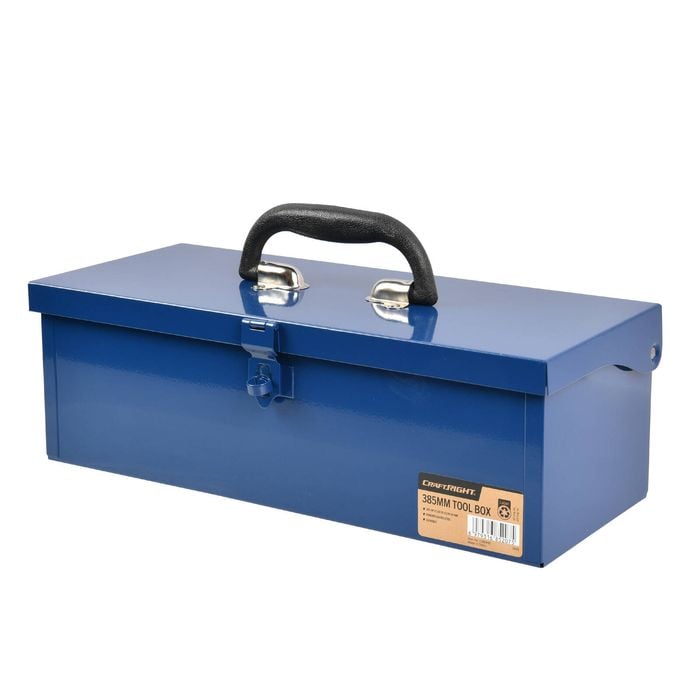 Craftright 385mm Navy Powdercoated Metal Tool Box