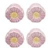 2x 2pc Urban Ceramic Flower Salt and Pepper Shakers Set 8x7cm Pink/Yellow
