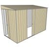 Build-a-Shed 1.5 x 3 x 2m Single Sliding Side Door Skillion Shed - Cream