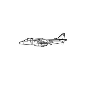 Ignite Laser Harrier GR7 - V/STOL Ground Attack Aircraft Silhouette Metal Wall Art Rustic Metal 15.7 inch - 40 cm