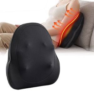 Livemor Back Massager With Heat, Cordless Neck & Shoulder Massage Pillow For Pain Relief