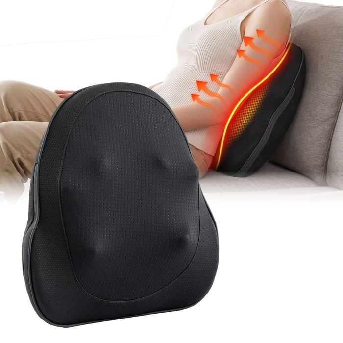 Livemor Back Massager With Heat, Cordless Neck & Shoulder Massage Pillow For Pain Relief