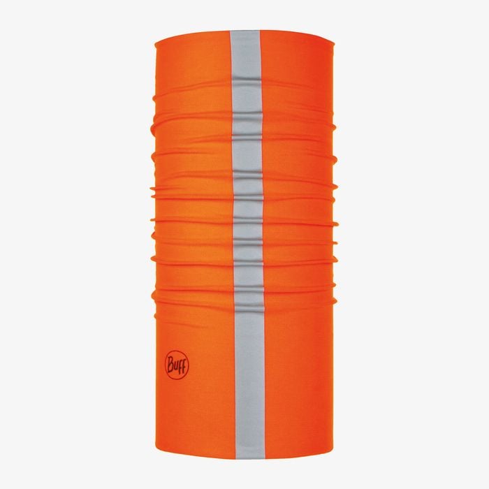 BUFF Safety CoolNet UV+ Multifunctional Neckwear - Reflective Solid Orange Fluor