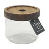 Evie Jar Glass Storage Airtight Acacia Wood Lid 300ml Kitchen 9x9x8cm