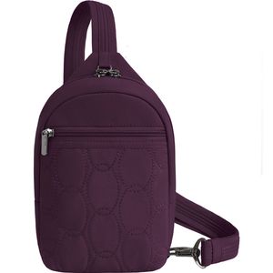 Travelon Runways Anti-Theft Small Sling Bag in Plum