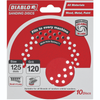Diablo 125mm 120 Grit Multi-Surface Orbital Sanding Discs - 10 Pack