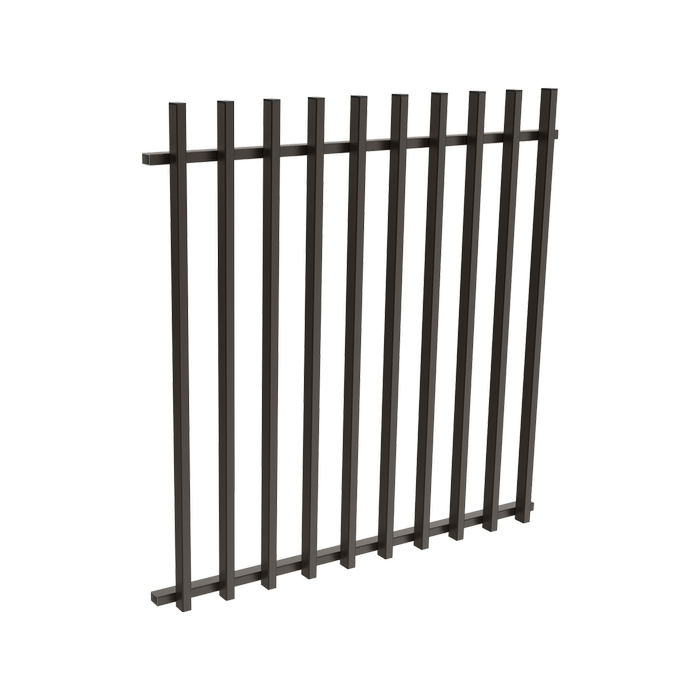 ProtectorAl 350 - 1200 x 1200mm Black Aluminium Batten Pool Fence Panel