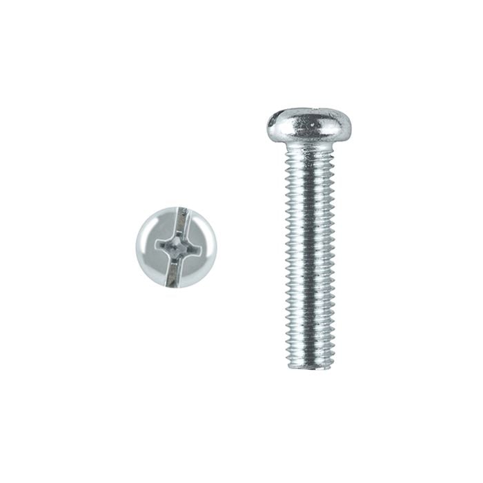 Pinnacle M6 x 50mm Zinc Plated Round Head Bolts And Nuts - 4 Pack