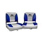 Seamanship 2X Folding Boat Seats Seat Marine Seating Set All Weather Swivels B&G