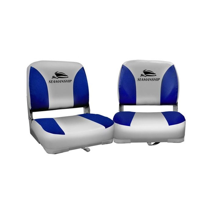 Seamanship 2X Folding Boat Seats Seat Marine Seating Set All Weather Swivels B&G