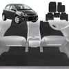 6D Diamond Car Floor Mats for Toyota Yaris 2005-2010-Full Set-Black-Outback GT