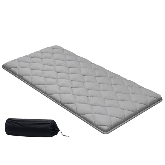 Vevor 2032 X 991 X 63.5 Mm Japanese Tatami Mat Gray Twin Size With Storage Bag Fastener For Dorm