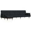 vidaXL Sofa L-shaped Sofa Bed Couch with Chaise Lounge Settee Black Velvet